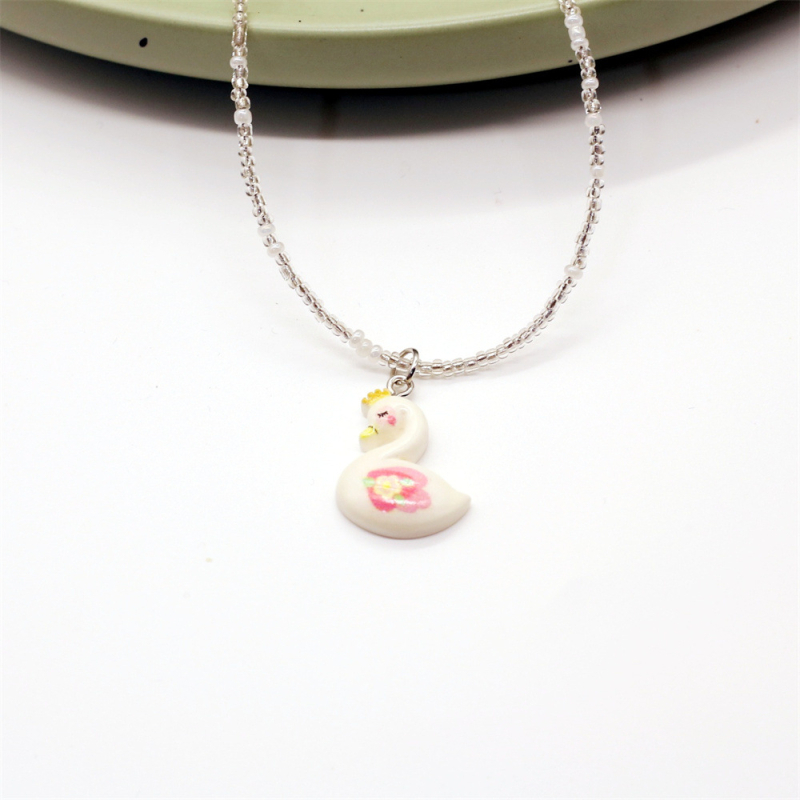 Ogrlica od perli s privjeskom od smole - ručno izrađeno, obična lanac, stil Japana i Koreje, za žene