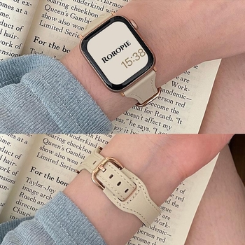 Ženski kožni remen za Apple Watch, 38–49 mm, jesen–ljeto stil