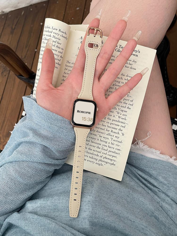Ženski kožni remen za Apple Watch, 38–49 mm, jesen–ljeto stil