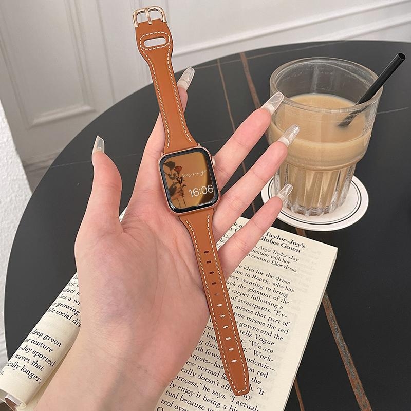Ženski kožni remen za Apple Watch, 38–49 mm, jesen–ljeto stil