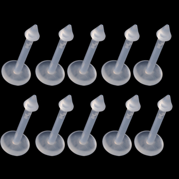 Usne Lip Stud naušnice - Akril, Dizajn srca, Elektroplating, Unisex