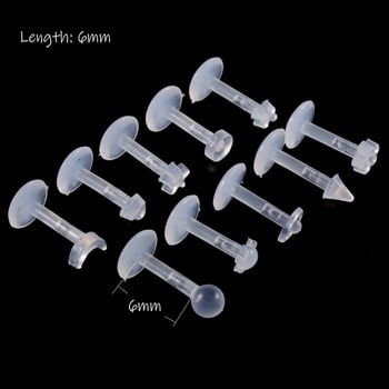 Usne Lip Stud naušnice - Akril, Dizajn srca, Elektroplating, Unisex