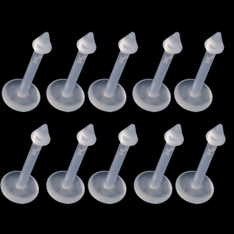 Usne Lip Stud naušnice - Akril, Dizajn srca, Elektroplating, Unisex