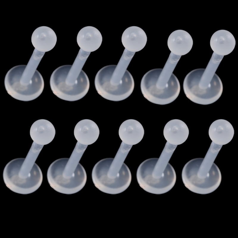 Usne Lip Stud naušnice - Akril, Dizajn srca, Elektroplating, Unisex