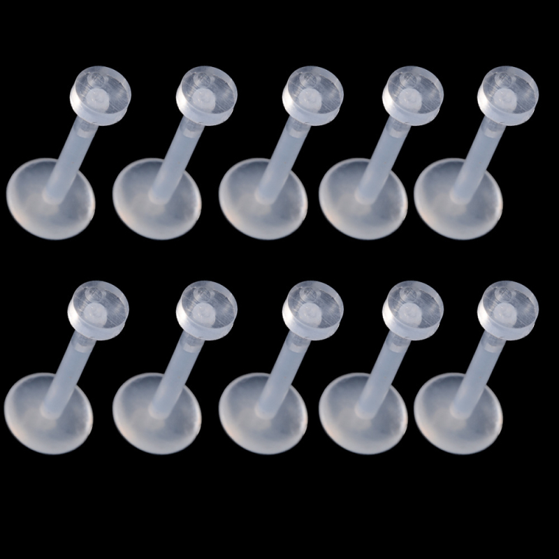 Usne Lip Stud naušnice - Akril, Dizajn srca, Elektroplating, Unisex