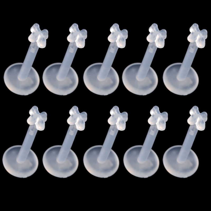 Usne Lip Stud naušnice - Akril, Dizajn srca, Elektroplating, Unisex