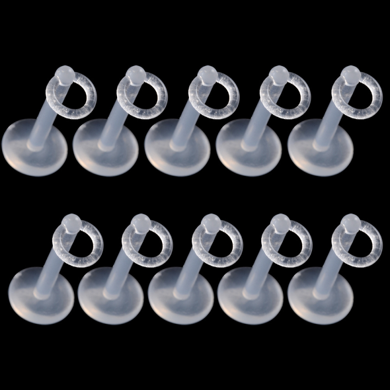 Usne Lip Stud naušnice - Akril, Dizajn srca, Elektroplating, Unisex