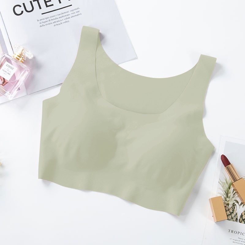 Drót nélküli sportmelltartó, veste-stílusú, jég-selyem anyag, fő anyag: nylon, teljes kosár, vékony formázott kosár selyem-bomb cotton, rögzített dupla pántok, származás Guangdong, Caileikelai márka