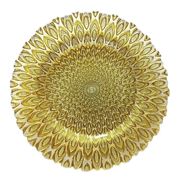 Euroopa stiilis kristallklaasist puuvilja- ja suupisteplaat, ümmargune, käsitsi joonistatud pind