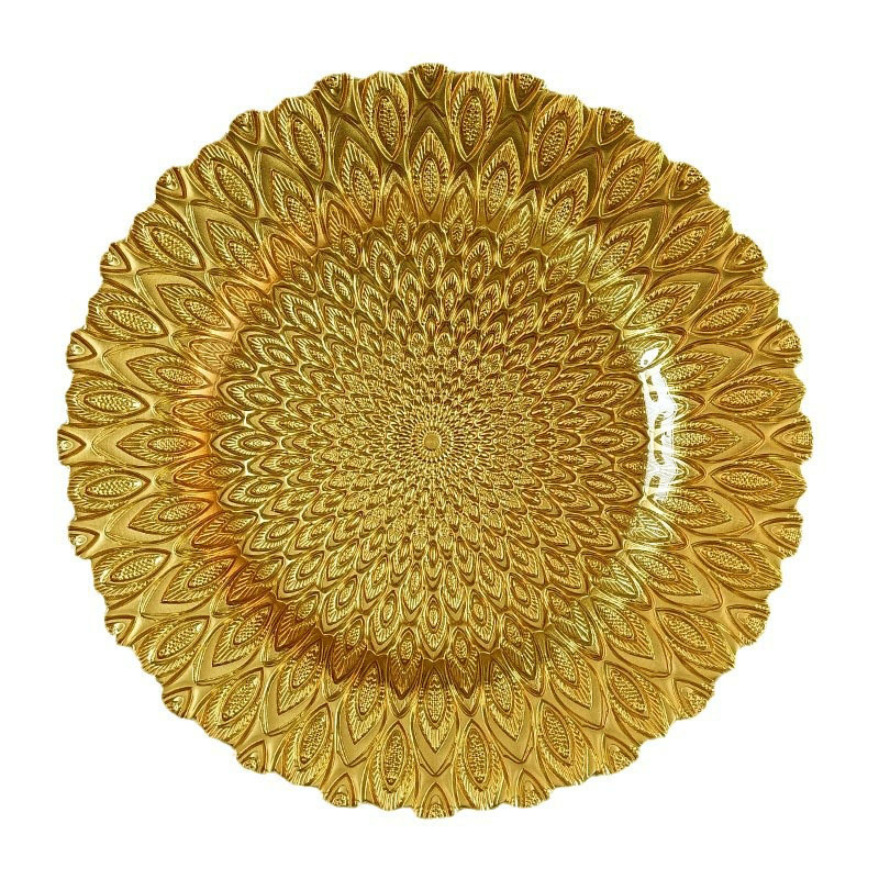 Euroopa stiilis kristallklaasist puuvilja- ja suupisteplaat, ümmargune, käsitsi joonistatud pind