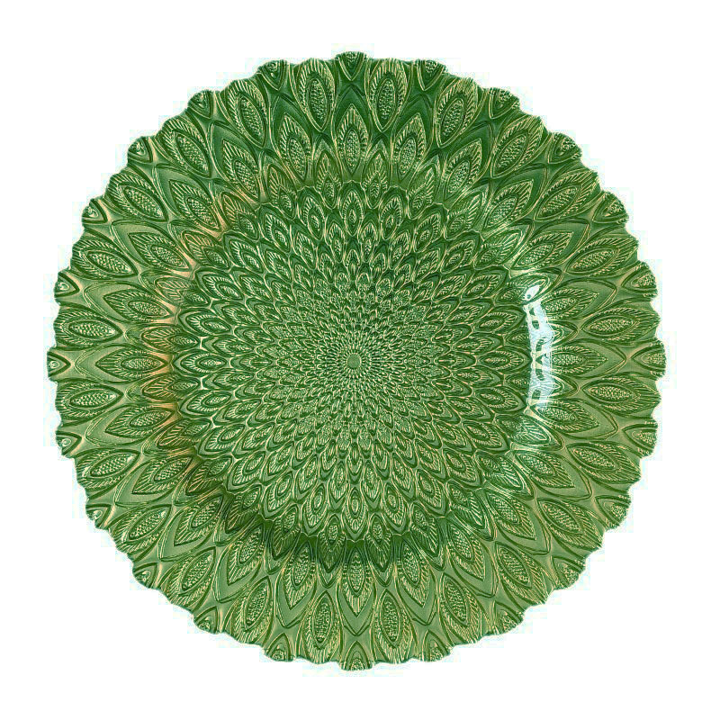 Euroopa stiilis kristallklaasist puuvilja- ja suupisteplaat, ümmargune, käsitsi joonistatud pind