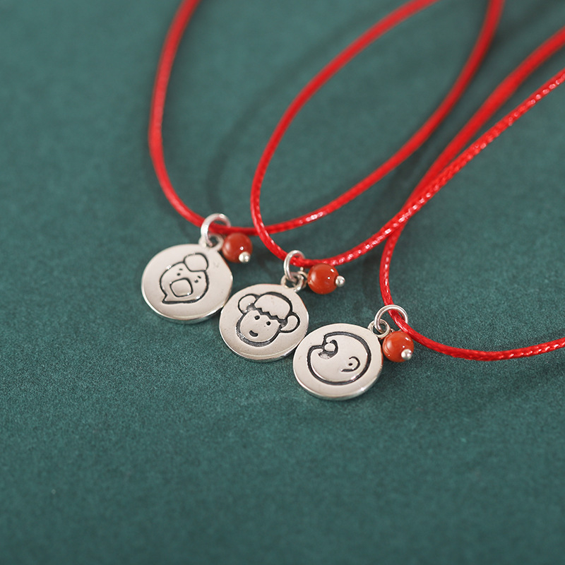 Narukvica od 925 srebra, pleteni dizajn sa zodijakalnim životinjskim motivima, unisex, retro stil književnosti i umjetnosti