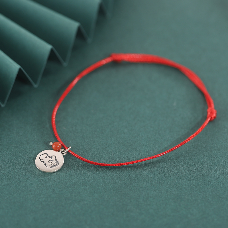 Narukvica od 925 srebra, pleteni dizajn sa zodijakalnim životinjskim motivima, unisex, retro stil književnosti i umjetnosti