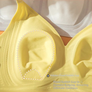 Σουτιέν χωρίς ραφές από ice silk, με λεπτές διαμορφωμένες κάψες, ήπια στήριξη, σταθερά διπλά λουριά και πίσω κούμπωμα τεσσάρων σειρών