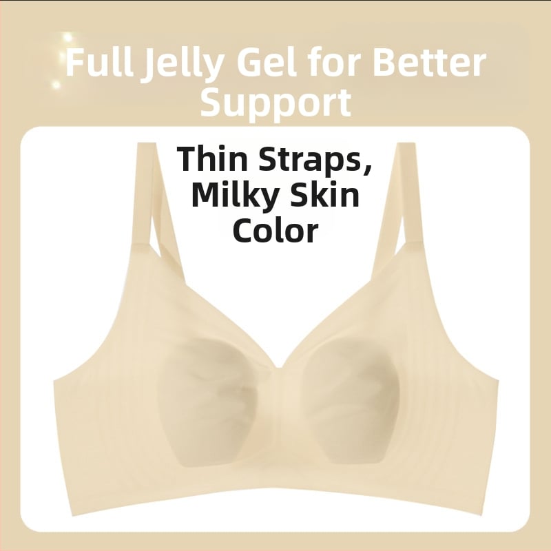 Σουτιέν χωρίς ραφές από ice silk, με λεπτές διαμορφωμένες κάψες, ήπια στήριξη, σταθερά διπλά λουριά και πίσω κούμπωμα τεσσάρων σειρών