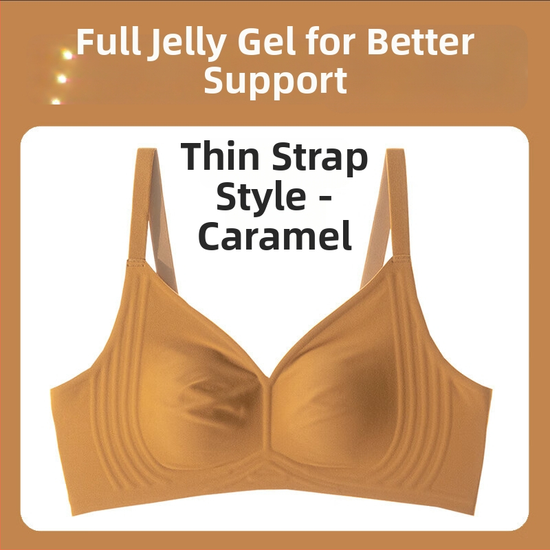 Σουτιέν χωρίς ραφές από ice silk, με λεπτές διαμορφωμένες κάψες, ήπια στήριξη, σταθερά διπλά λουριά και πίσω κούμπωμα τεσσάρων σειρών