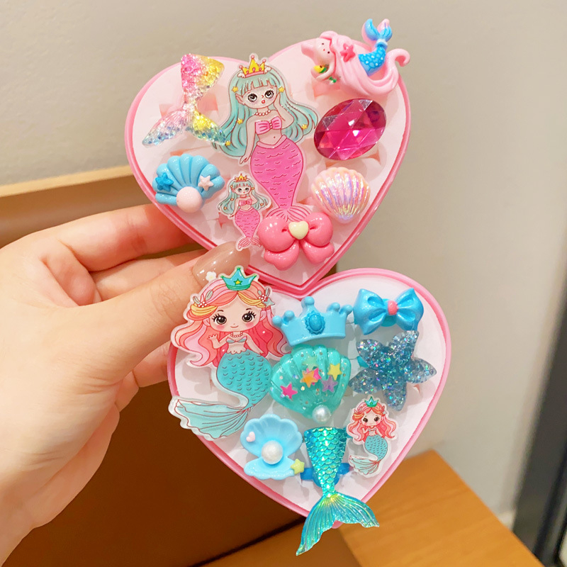 Sellő témájú gyerekgyűrű, műanyag/gyanta, koreai stílus, testreszabható