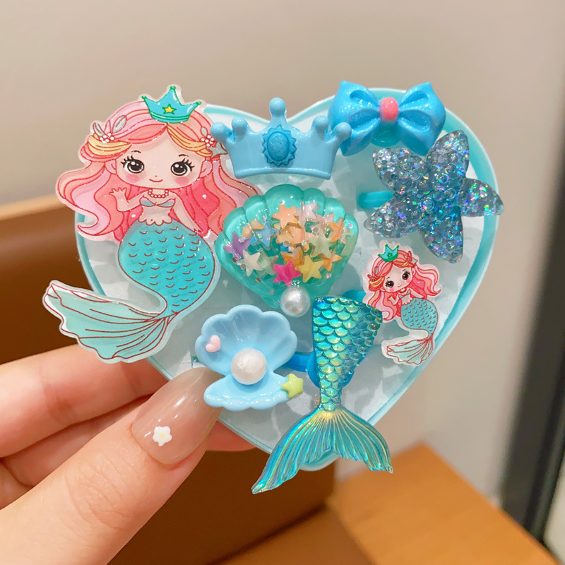 Sellő témájú gyerekgyűrű, műanyag/gyanta, koreai stílus, testreszabható