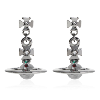 Naušnice Saturn Series s 3D staklenim perlama, srebrnom ugradnjom, dječji stil