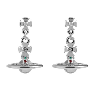 Naušnice Saturn Series s 3D staklenim perlama, srebrnom ugradnjom, dječji stil