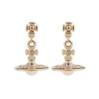 Naušnice Saturn Series s 3D staklenim perlama, srebrnom ugradnjom, dječji stil