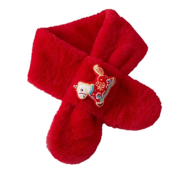 Șal pentru copii din poliester, model monocrom, vopsire tie-dye, păstrează căldura, iarnă 2025