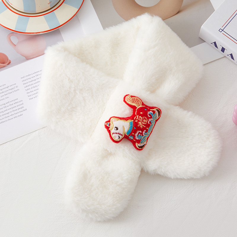 Șal pentru copii din poliester, model monocrom, vopsire tie-dye, păstrează căldura, iarnă 2025