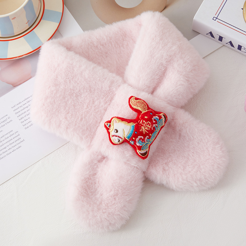 Șal pentru copii din poliester, model monocrom, vopsire tie-dye, păstrează căldura, iarnă 2025