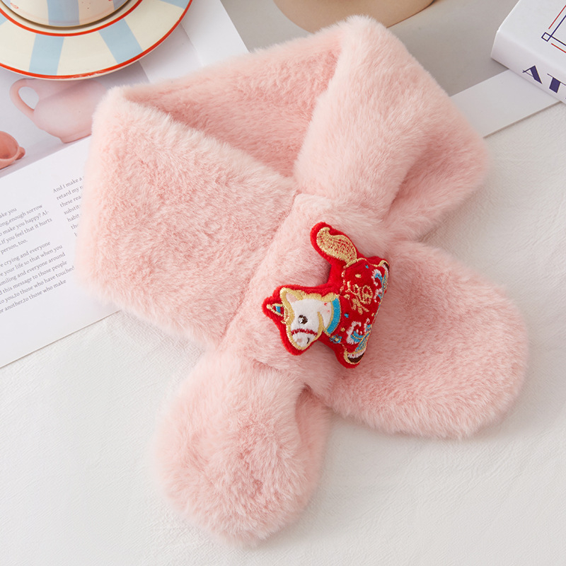 Șal pentru copii din poliester, model monocrom, vopsire tie-dye, păstrează căldura, iarnă 2025