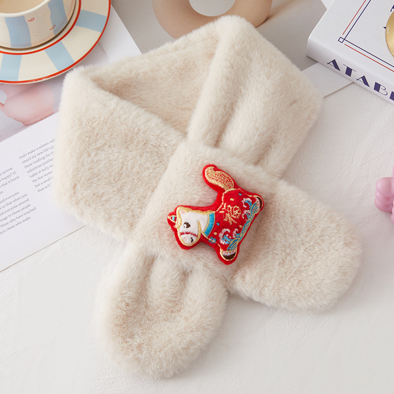 Șal pentru copii din poliester, model monocrom, vopsire tie-dye, păstrează căldura, iarnă 2025