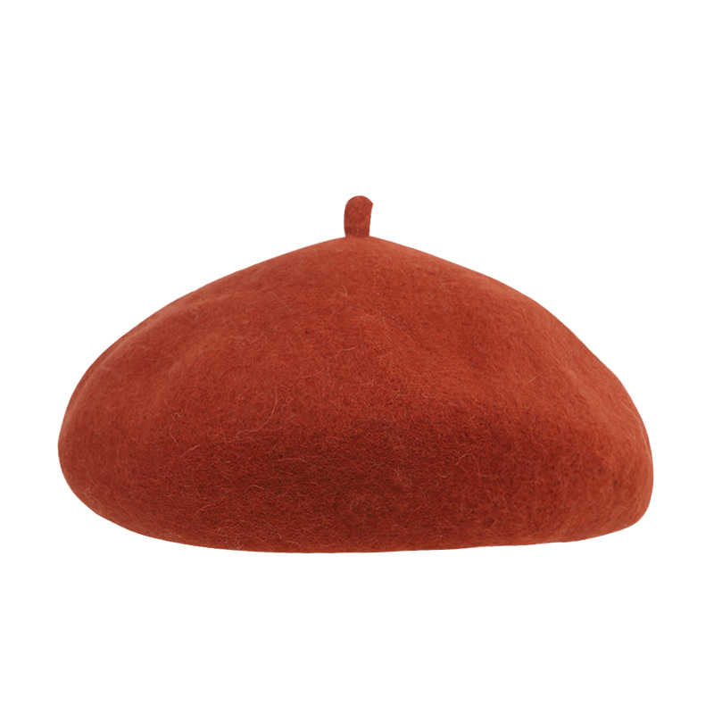 Jednobojni dječji beret za zimu, unisex, kupolasti vrh, topao i otporan na vjetar