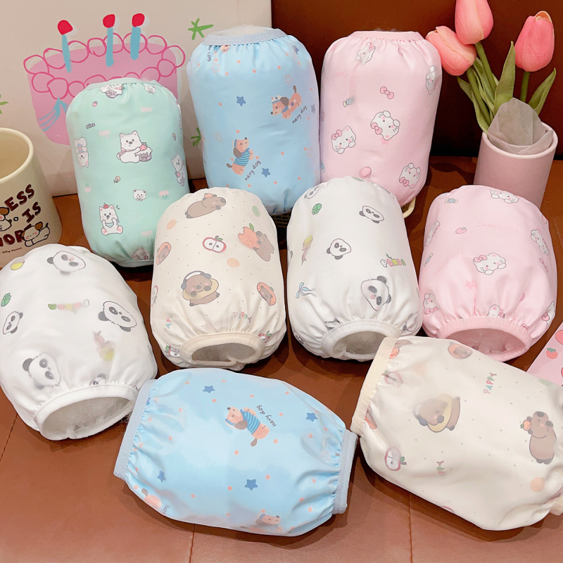 Bērnu pret netīrumiem piedurknes, neilons ar karikatūru rakstu, unisex, vecums 1–13 gadi