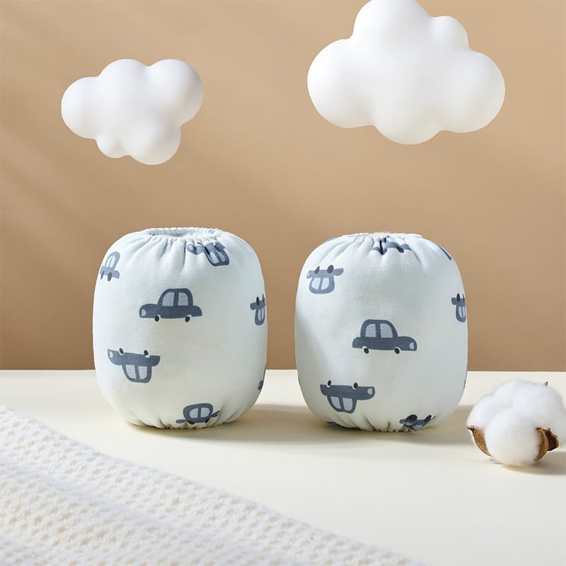 Bērnu 100% kokvilnas piedurknes ar karikatūras rakstu, košļājamās, pret netīrumiem, universālas, zīmols Blue Dad, vecuma grupai 0–8 gadi (0–1, 1–3, 3–8)