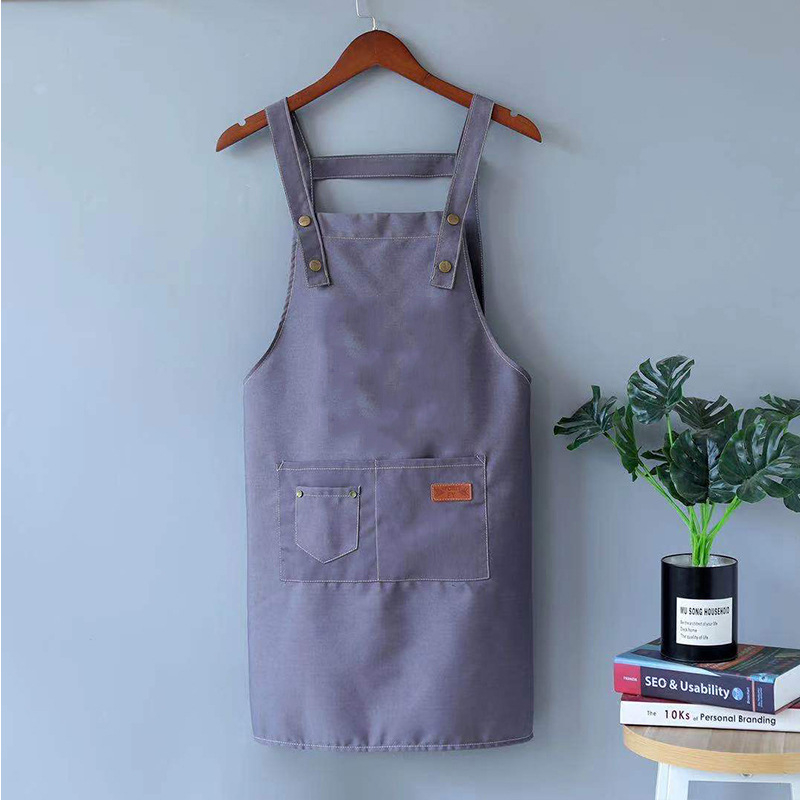 Ποδιά χωρίς μανίκια από ύφασμα πολυεστέρας-βαμβάκι, αντιλερωτικά, μοντέρνος μινιμαλιστικός σχεδιασμός, μάρκα Yidi