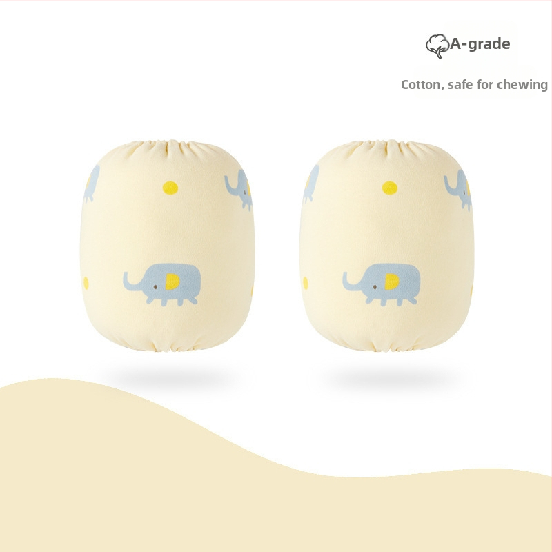 Zīdaiņu roku aizsargi no 100% kokvilnas — pret netīrumiem, reljēts karikatūru raksts, universāls, vecums 0–8 gadi