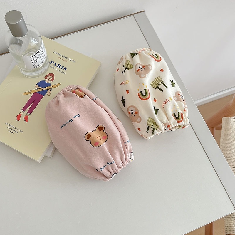 Zīdaiņu roku aizsargi no 100% kokvilnas — pret netīrumiem, reljēts karikatūru raksts, universāls, vecums 0–8 gadi