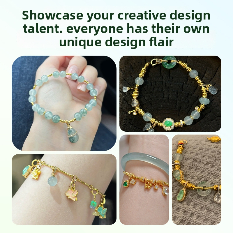 Hongma nefritový prívesok, 925 striebro pozlátené zlatom, vsadený, unisex, v tvare listu