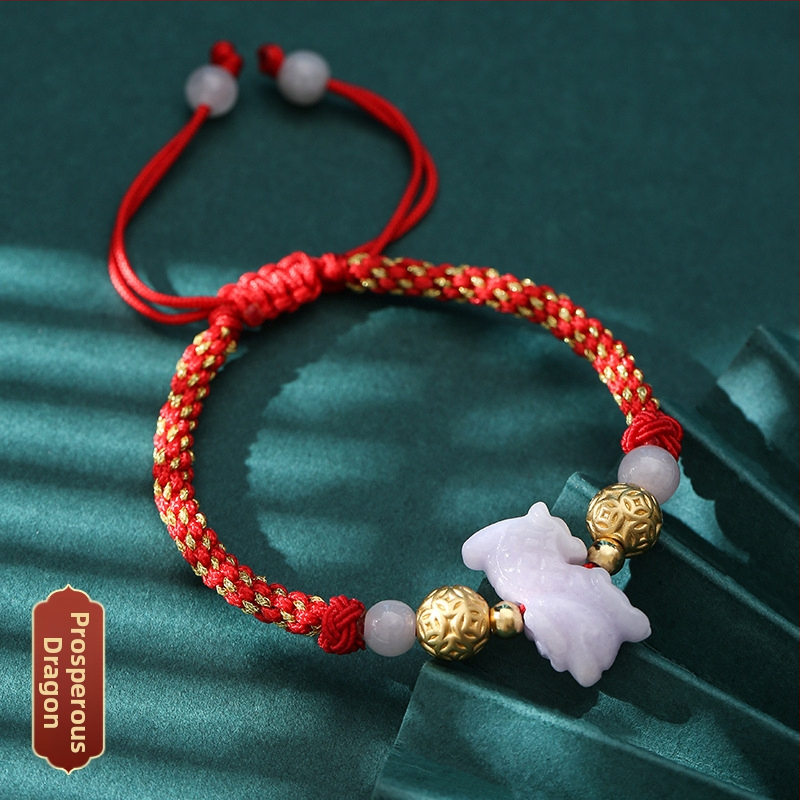 Narukvica Dragon Knot Zodijaki - Unisex, Izvorni dizajn, Ručno pleteni, S225