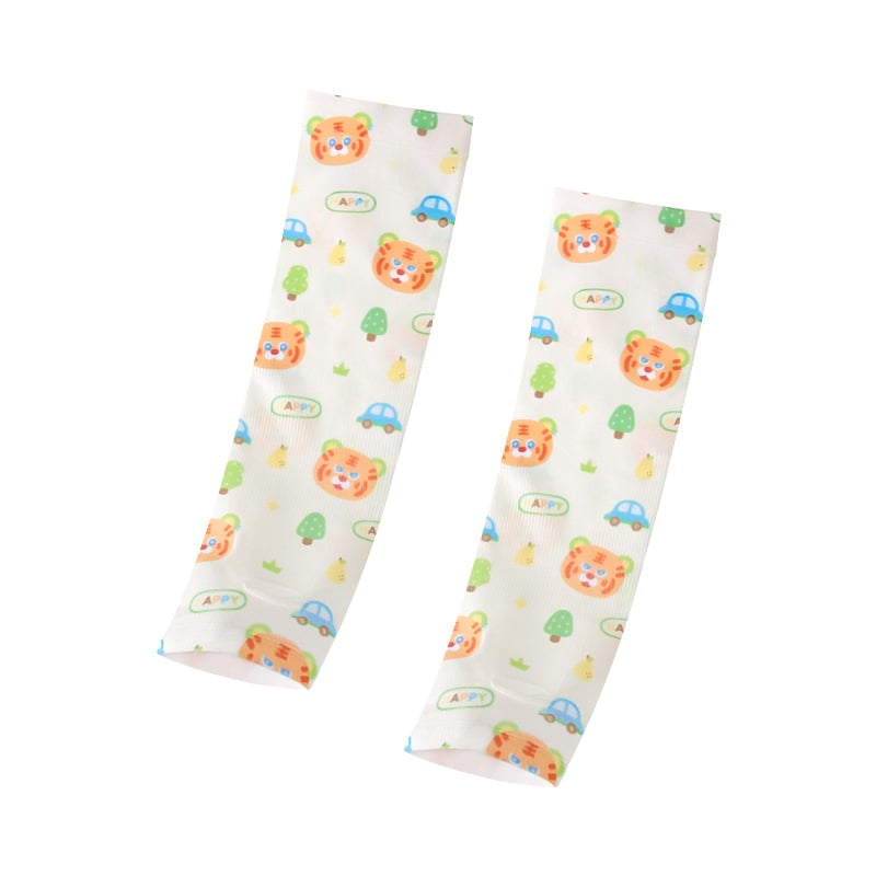 Bērnu UV aizsargrokas piedurknes ar karikatūras rakstu – Ice Silk, Nailons, Unisex, 1–13 gadi