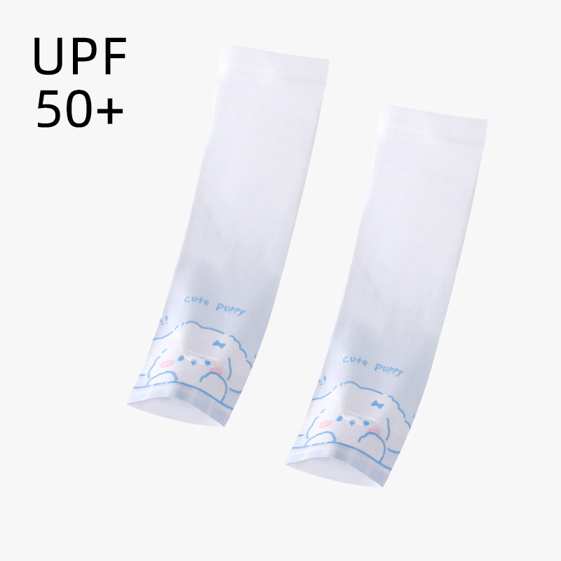 Bērnu UV aizsargrokas piedurknes ar karikatūras rakstu – Ice Silk, Nailons, Unisex, 1–13 gadi