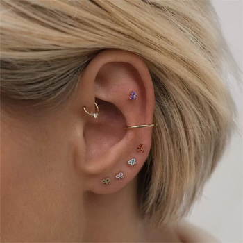 Bakreni naušnici, elektroplatirane, oblik životinja/zodijak, stil slaganja, za žene