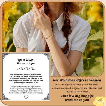 Brățară din piatră naturală, țesută manual, design în valuri, unisex, model M-104200