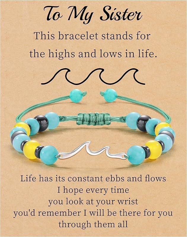 Brățară din piatră naturală, țesută manual, design în valuri, unisex, model M-104200