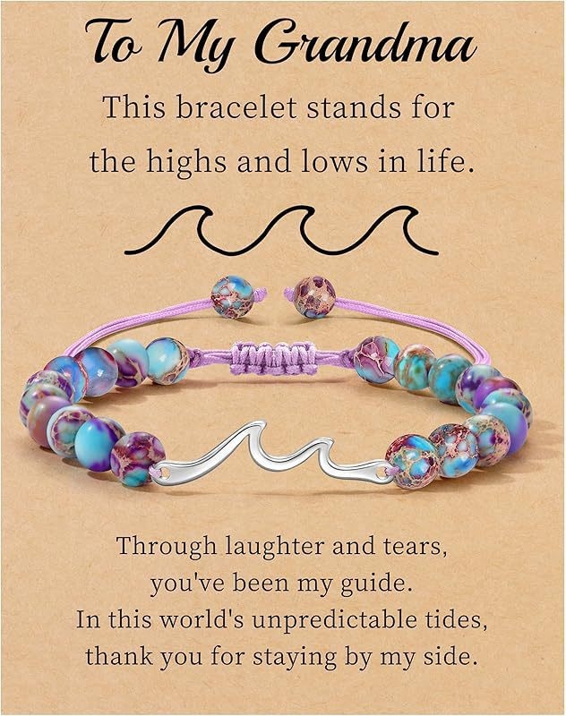 Brățară din piatră naturală, țesută manual, design în valuri, unisex, model M-104200