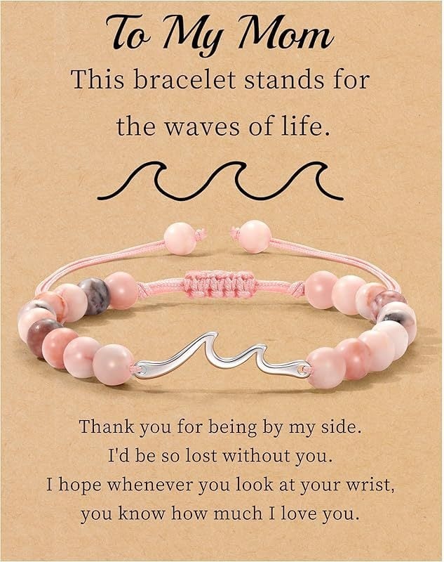 Brățară din piatră naturală, țesută manual, design în valuri, unisex, model M-104200