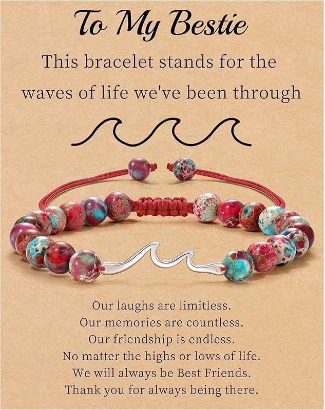 Brățară din piatră naturală, țesută manual, design în valuri, unisex, model M-104200