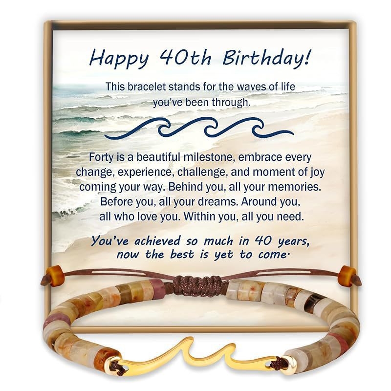 Brățară din piatră naturală, țesută manual, design în valuri, unisex, model M-104200