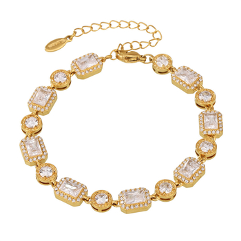 Titaani-terasest geomeetriline zirkonkäevõru - käsitöö, naiste ehted