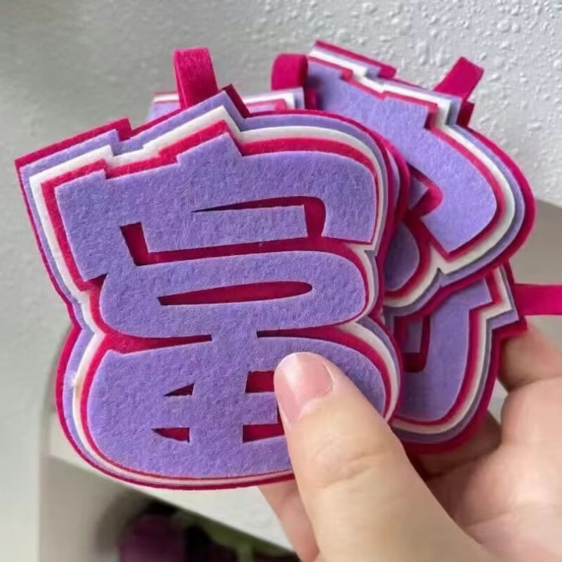 Κρεμαστό για σακίδιο και μπρελόκ – φαν του Ma Jiaqi, ρητά κειμένων, φελτ, κινεζικό στυλ