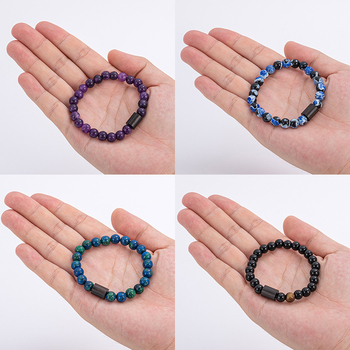 NFC narukvica od agata – retro, unisex, geometrijski oblik, polirani završni sloj, proljeće 2025